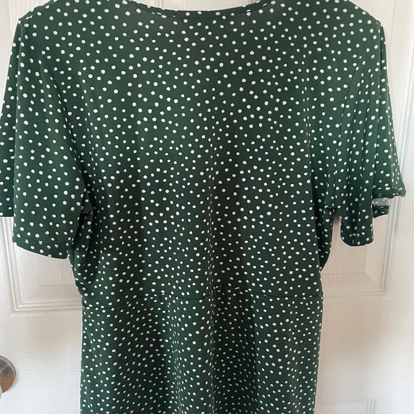 41 Hawthorn Forest Green Polka Dot Blouse - Picture 3 of 3